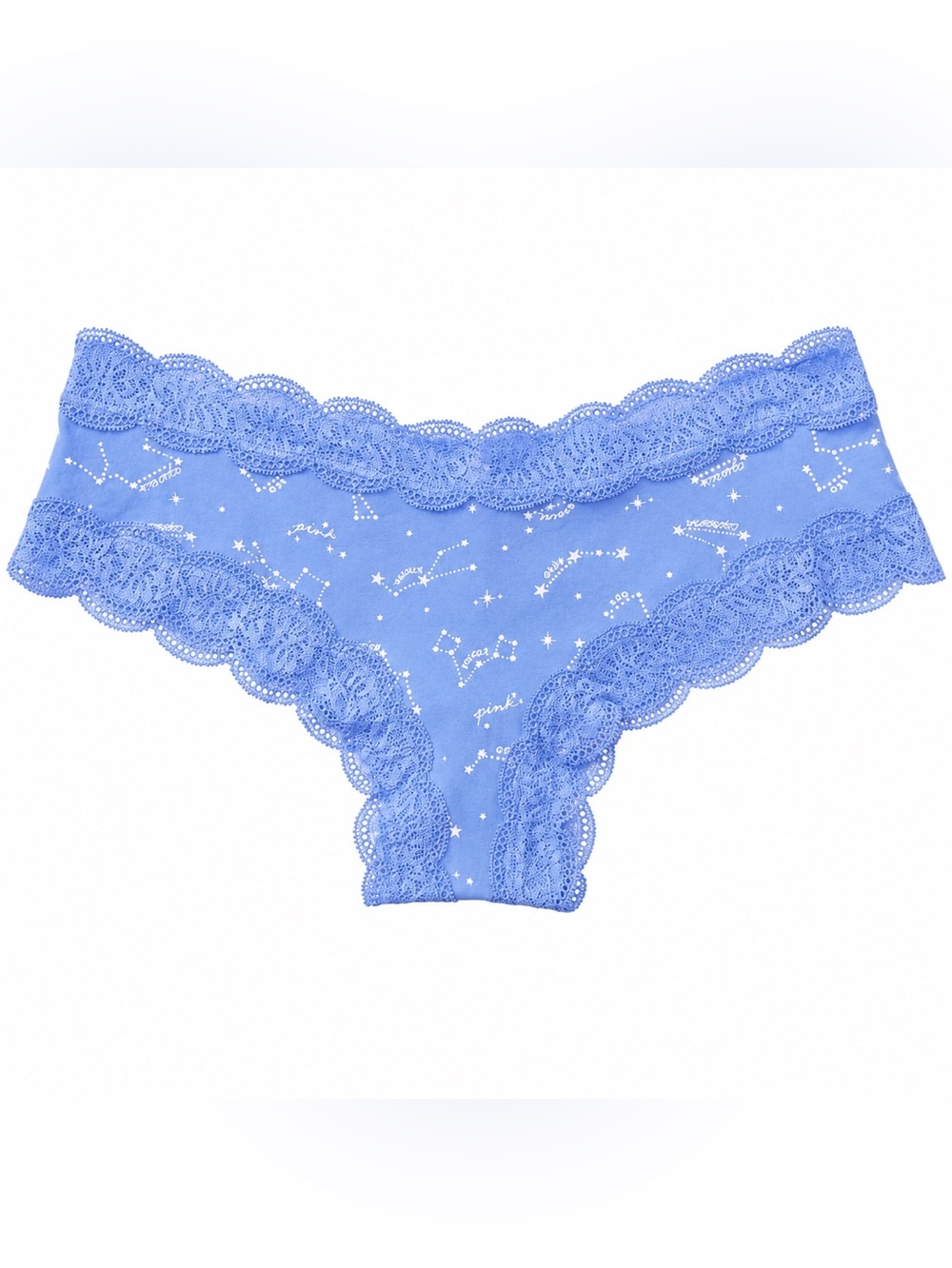 PINK Victoria’s Secret blue constellation cheeky panties medium NWT